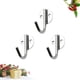 thumbnail image 2 of 3 ganchos de pared de acero inoxidable para colgar toallas de baño (plata), 2 of 5