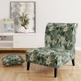 thumbnail image 2 of Designart "Elegant Bamboo In The Tropics II" Green Bamboo Upholstered Accent Chair - Tropical Arm Chair For Living Room, 2 of 5