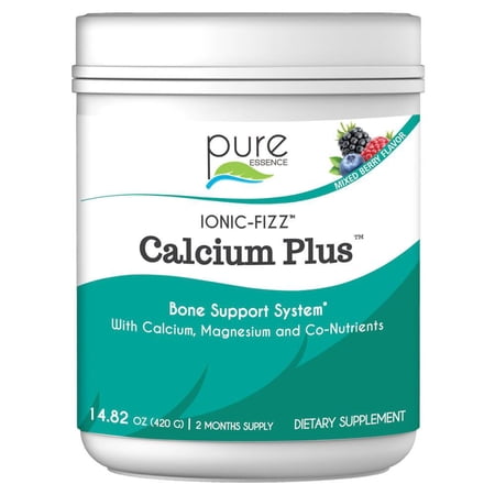 Ionic Fizz Calcium Plus With Vitamin D, Magnesium, Zinc and 10 Additional Nutrients for Strong Bones - Mixed Berry - 14.82oz