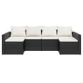 thumbnail image 2 of vidaXL 2 Piece Garden Lounge Set with Cushions Black Poly Rattan, 2 of 5