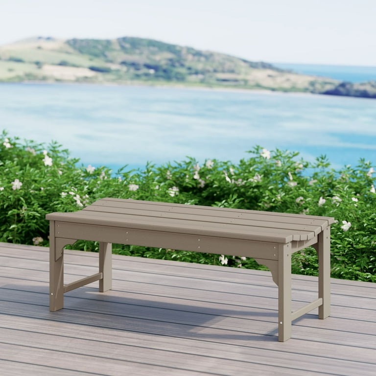 WestinTrends Malibu 46" Backless Outdoor Garden Bench photo 1