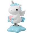thumbnail image 1 of 1Pc Unicorn Shaking Head Nodding Ornament Cartoon Desktop Car Dashboard Decorative Toy Auto Adornment Accessories (Sky-blue), 1 of 2