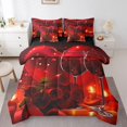 thumbnail image 1 of Erosebridal Parure de Lit Chic à Roses Rouges Format Très Grand, Ensembles de Couette Joyeuse Saint-Valentin avec Draps pour Elle, Réversible 7 Pcs, 1 of 5