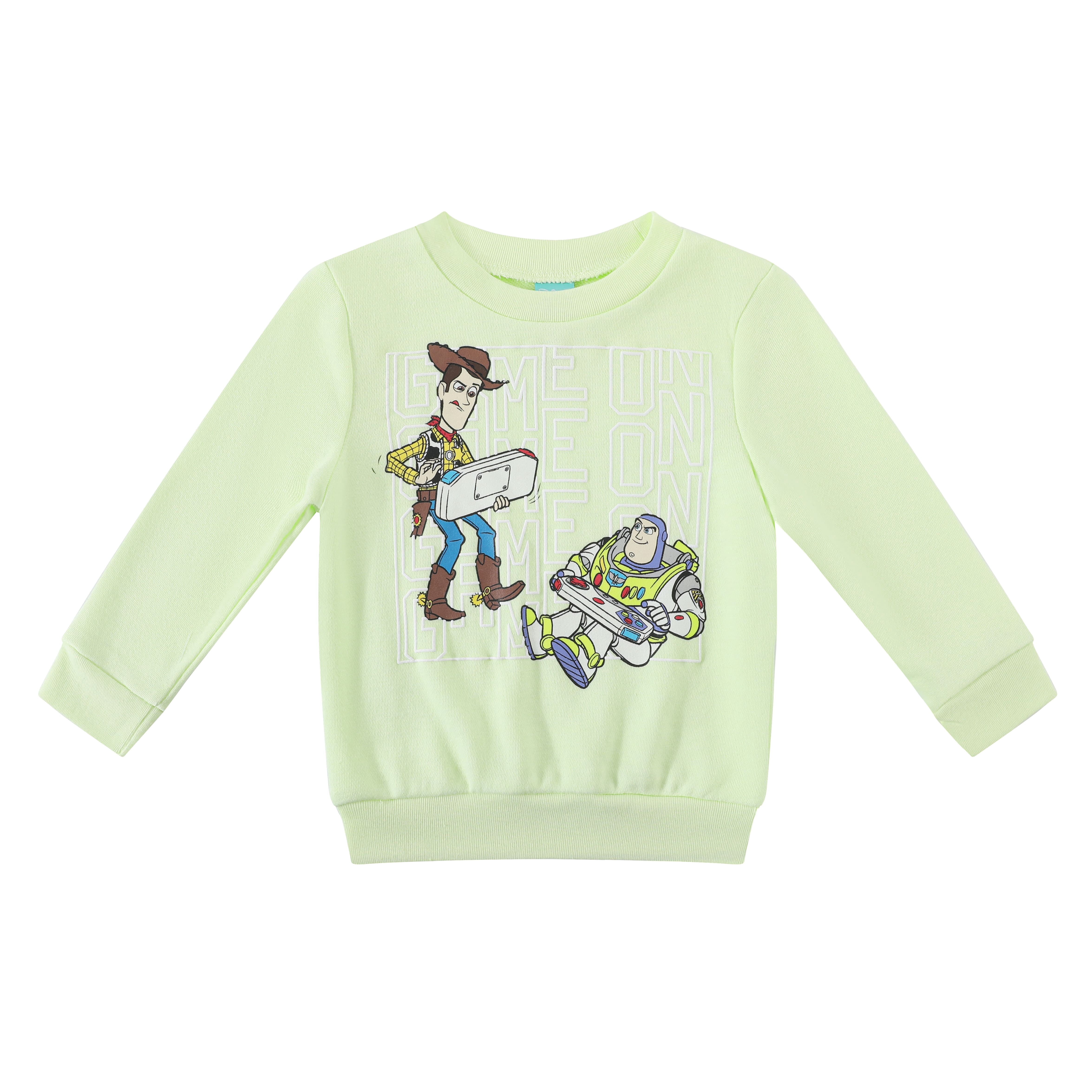 Disney Clothes Baby Boys 4-Piece Set – Disney Pixar Toy Story Outfit Set with Pullover, Tee, Shorts & Pants (Green/Black/White) – 2T