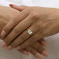 thumbnail image 4 of JEWELEGANT 2 Ct Emerald Cut Moissanite Solitaire Ring, Bezel Set Engagement Promise Ring for Women, 4 of 8