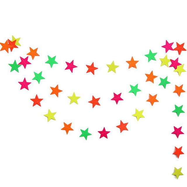 Neon Fluorescent Garland UV Blacklight Glow Party Decor HAPPY BIRTHDAY Banner