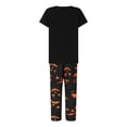thumbnail image 5 of Halloween Pajamas for Family Glow In The Dark Pattern Letter Holiday Sleepwear, 5 of 10
