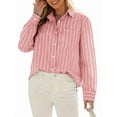 thumbnail image 6 of Vividaire Button Down Shirts for Women Long Sleeve Collared Striped Work Business Casual Office Blouses Tops with Pocket, 6 of 9