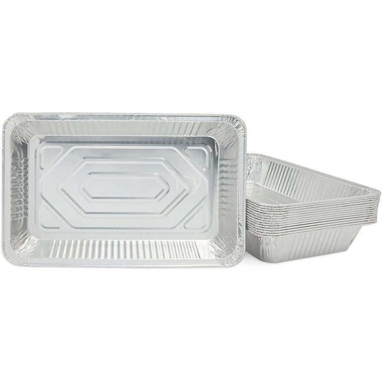 Aluminum Foil Pans - 15-Piece Full-Size Deep Disposable Steam Table Pans