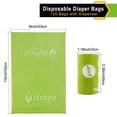 thumbnail image 2 of Baby Disposable Diaper Bags, Waste Bags 8 Refill Rolls/120 Bags with Dispenser, Convenient and Quick Diaper Disposal, Unscented, 2 of 4