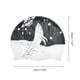 thumbnail image 4 of Gorro de natación impermeable de silicona con impresión Kunpeng 1 Pc Negro Blanco, 4 of 5