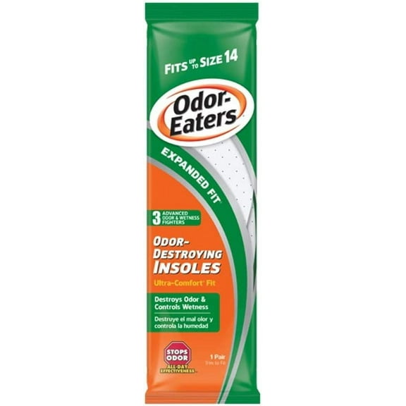 Odor Eaters Insoles Expanded Fit Ultra (Fits Up To Size 14) (6 Pack)