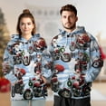thumbnail image 3 of Biker Santa Christmas Hoodie, Funny Motorcycle Holiday Pullover, Cool Winter Riding Hooded Sweatshirt, Santa on Bike Festive Xmas Gift for Men Women Friends, 3 of 6