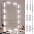thumbnail image 1 of Luces de espejo, luz de maquillaje estilo Hollywood, LED blanco ultra brillante de 10 pies, tira de luces de control táctil regulable, para tocador de maquillaje y espejo de baño, espejo no incluido, 1 of 7