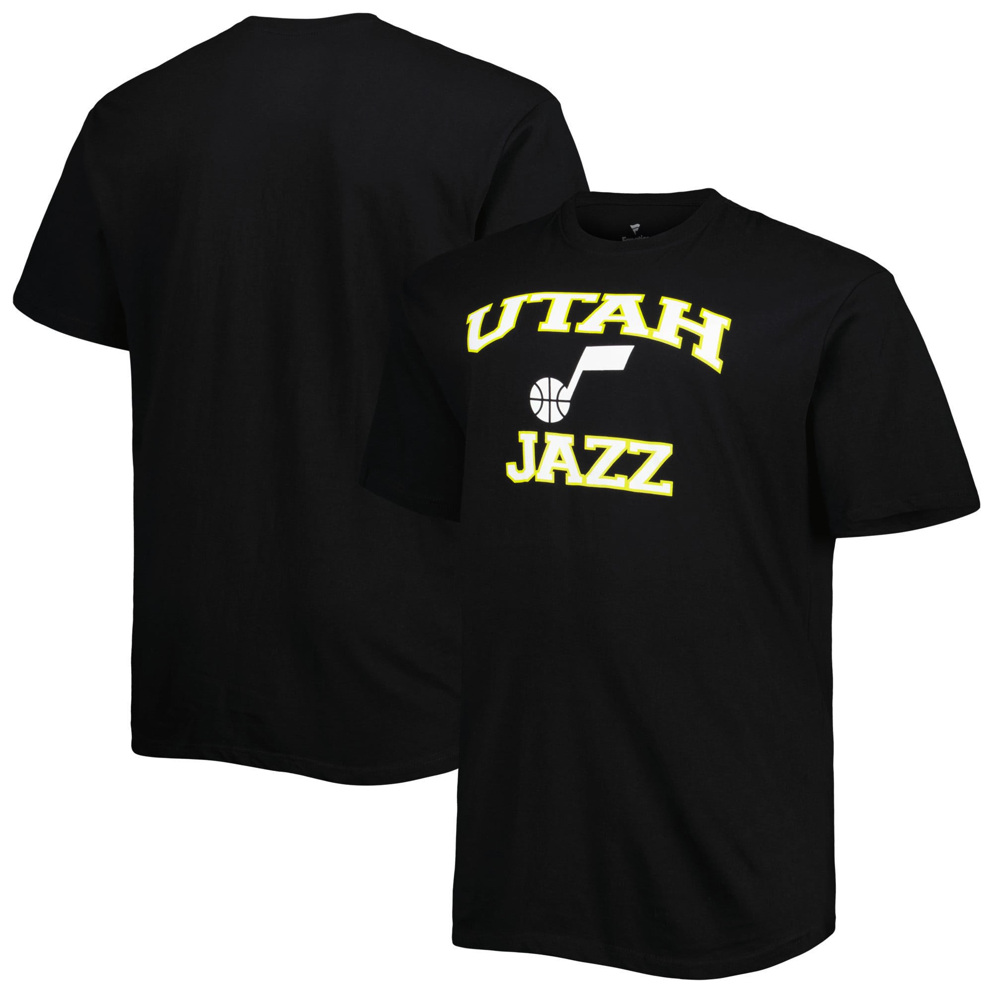 Men's Black Utah Jazz Big & Tall Heart & Soul T-Shirt