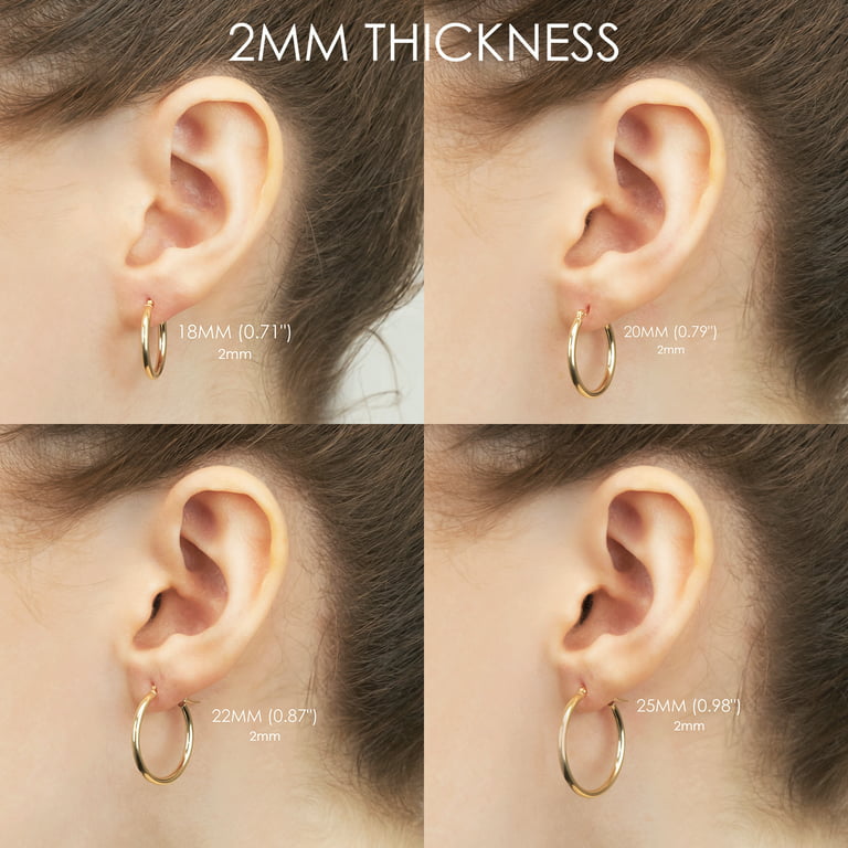 Designer Hoop Earrings 2.5 -Silver-Plated (12 PAIRS)