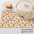 thumbnail image 5 of Placemat, Pioneer Flower Floral Print Pattern Place Mats Table Mat Set Of 2, PVC Washable Placemats for Party Kitchen Dining Decoration, 18x12 Inch, Fade Resistant, 5 of 6