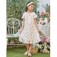 thumbnail image 3 of Arshiner Girls Nightgowns Sleepwear Short Sleeve Victorian Pajama Dress Soft Princess Sleepshirt, 3 of 6