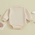 thumbnail image 3 of Bagilaanoe Newborn Baby Girl Boy Oversized Romper Sweatshirt Long Sleeve Bodysuits Letter Embroidered Pullover 3M 6M 12M 18M Infant Casual Tee Tops, 3 of 7
