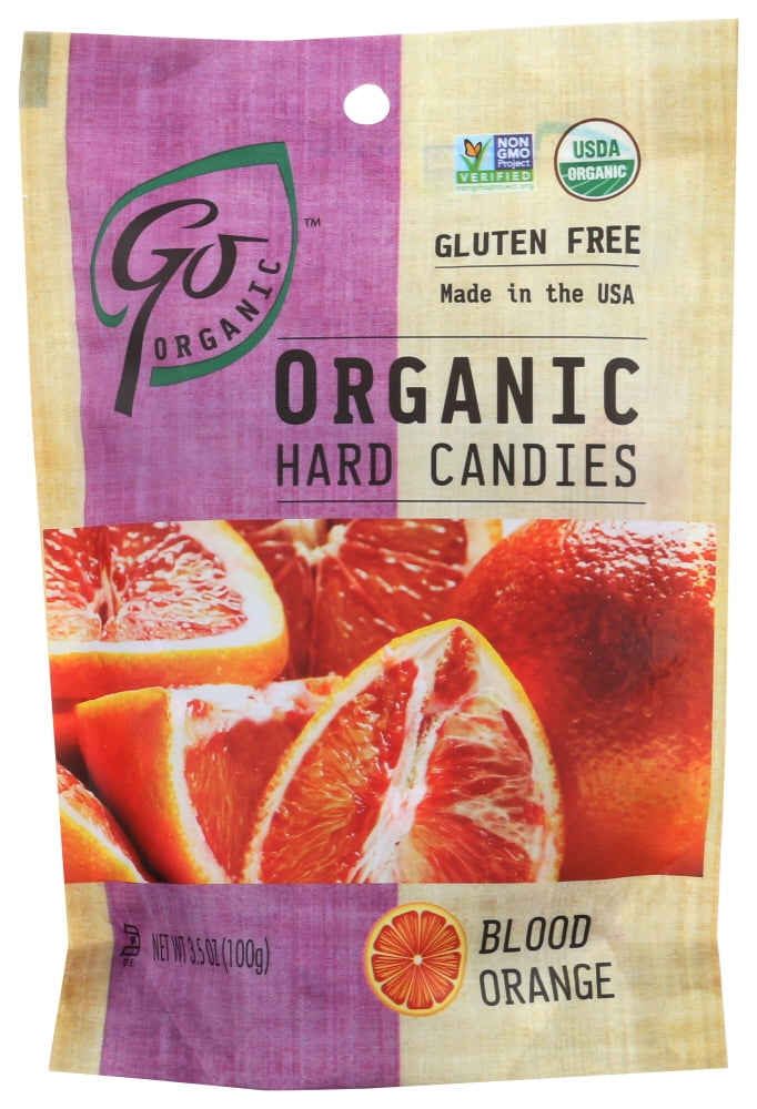 (6 Pack) Go Organic Hard Candy Blood Orange, 3.5 Oz