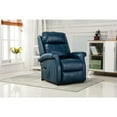thumbnail image 2 of Pemberly Row Modern Navy Blue Faux Leather Traditional Lift Chair, 2 of 17