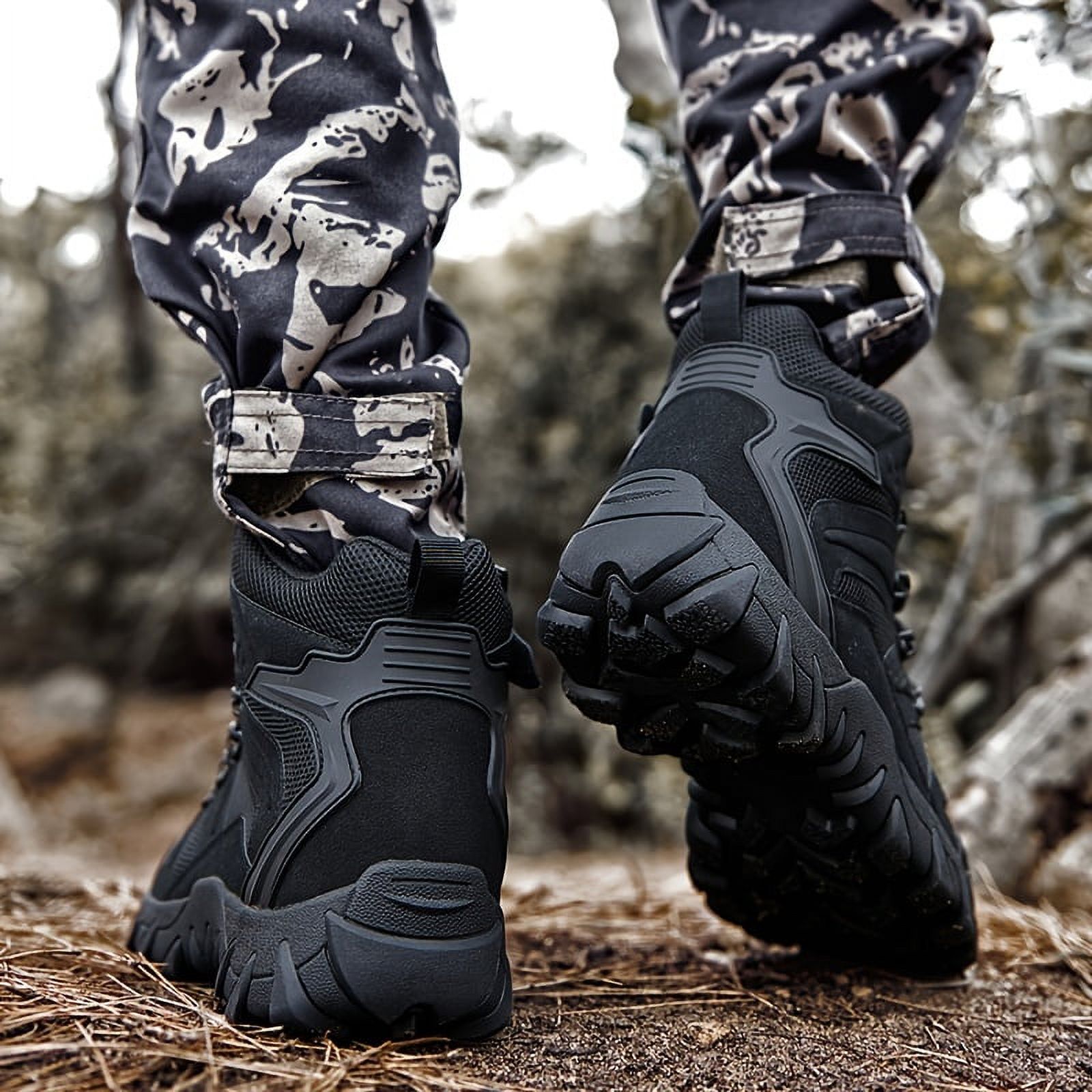 Men's Breathable Comfortable Tactical Combat Boots, Wear-resistant Non ...