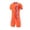 Orange-A, variant on Penkiiy Kids Sportswear Set: Breathable Athletic Outfit, Fast - Drying Soccer Shorts & Tee, Elastic Waist (Boys/Girls)
