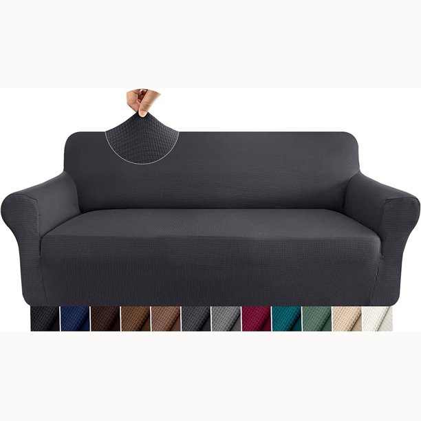 Thick Couch Cover 1 Piece Stretch Fit Sofa Cover for 3 Cushion Couch