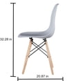 thumbnail image 7 of Dining Chairs, Simple Fashion Leisure Plastic Chair, Environmental Protection PP Material Thickened seat Surface, Solid Wood Leg Dressing Stool, Restaurant Outdoor Cafe Chair, Set of 1,Light Gray, 7 of 7
