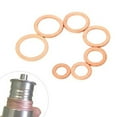 thumbnail image 6 of 100Pcs Copper Crush Washer Gasket Set Flat Ring Seal Assortment Kit M4-M14 Kit, 6 of 14
