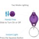 thumbnail image 2 of Uniclife 10 Stück UV-Licht Mini LED Schlüsselanhänger Taschenlampe Taschenlampe Schlüsselring Lichter Reisepass ID Geldscheinprüfer Lila Zhivalor DE-CJW-0713, 2 of 7