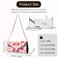 thumbnail image 6 of TSOVTHRID Pink Heart Print Women Evening Bag Clutch Purse, Leather Handbag with Detachable Chain Elegant Clutch Handbags for Women Formal Wedding Cocktail Party Valentine's Day, Beige, 6 of 7