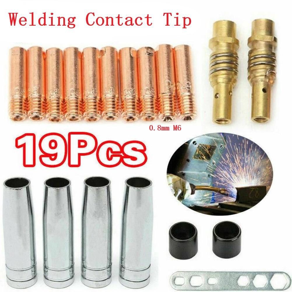 Online promotion 19Pcs MIG Welding Torch Welder Nozzle Gas Contact Tip