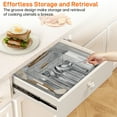 thumbnail image 7 of GPED Silverware Drawer Organizer, Expandable Clear Acrylic Silverware Organizer, Kitchen Drawer Organizer for Utensils, Adjustable Cutlery Tray, Office, Supplies-9 Compartments, Large, Clear, 7 of 7