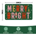 thumbnail image 3 of Merry Christmas Door Mat Outdoor for Front Door,Merry & Bright Nutcracker Holiday Welcome Doormat,Winter Xmas Floor Rugs for Indoor Porch Entrance Farmhouse Decor 30" x 17", 3 of 6