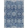 thumbnail image 2 of Addison Rugs Chantille Indoor/Outdoor Traditional Damask Navy Machine Washable Rectangle Rug, 10' x 14', 2 of 8