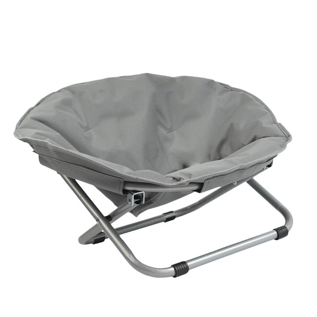 BELOVING Lit Surélevé pour Chiens Pliable Portable Meuble en Fer Gris