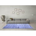thumbnail image 3 of Ahgly Company Indoor Rectangle Solid Blue Modern Area Rugs, 8' x 12', 3 of 4