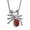 with chain, variant on Men's Stainless Steel Vintage Hip Hop Personality Cute Spider Biker Pendant Necklace with Oval Orange Synthetic Turquoise Silver Free Chain
