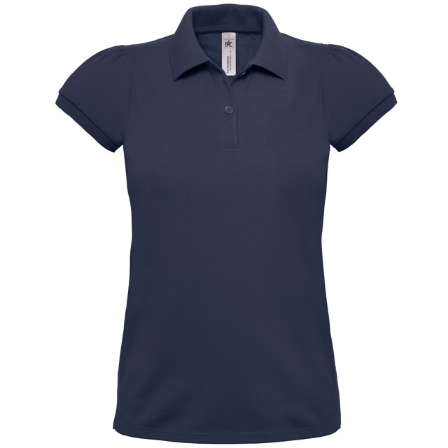 B&C- Polo de algodón de manga corta Heavymill (Azul marino)