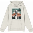 thumbnail image 4 of Ballin Slam Dunk Adult Sand Long Sleeve Hoodie-Medium, 4 of 6
