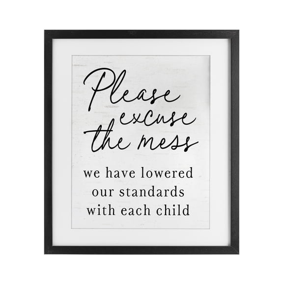 Lowered Stand With Each Child Black Framed Print Under Glass, design by Lettered and Lined