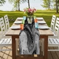 thumbnail image 4 of Table Runners 70 Inches Long Dress Scarves, Black Marble Farmhouse Coffee/Dining/Kitchen Table Decor, Holiday Table Runner, Vintage Abstract Grey Fluid Aesthetic 13x70 Inch, 4 of 9