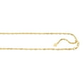 thumbnail image 2 of 14K Gold 1.1MM Adjustable Singapore Chain Necklaces, Available in Yellow and White, Gold Necklace for Women, Extends Up to 22", Bolo Slider Necklace, 100% Real 14K Gold, Next Level Jewelry, 2 of 3