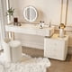 thumbnail image 2 of Modern Minimalist Vanity Tables Wooden Wooden Nordic Luxury Vanity Tables Cream Style Tavolo Trucco Bedrooms Furniture WZ50VT My Lux Decor Round, 2 of 10