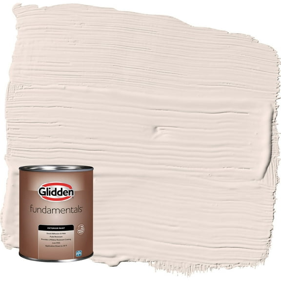 Glidden Fundamentals Touchable / Tan Semi-Gloss Exterior Paint, 1 Quart