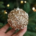 thumbnail image 6 of Christmas Tree Decorations,Christmas Balls,Sequins Foam Pendant Hanging Decor with Thanksgiving Party Decoration Wedding Ornaments,3.17in,Gold, 6 of 7