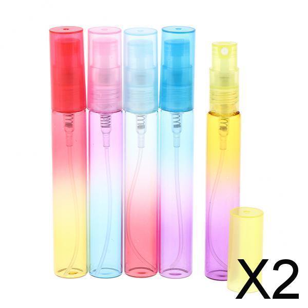 Pack de 2 Botellas Vacías para Perfume en Spray Yinane Vidrio 10 Cm 4/8mL