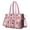 Pink Cute Dachshund, variant on Teacher Tote Bag,Pink Cute Dachshund Dog and Love Heart Teacher Utility Tote Bag,Large Work Tote Bags for Women with Multiple Pockets,Top Zipper Closure,13.8x10.6x6.7 Inch
