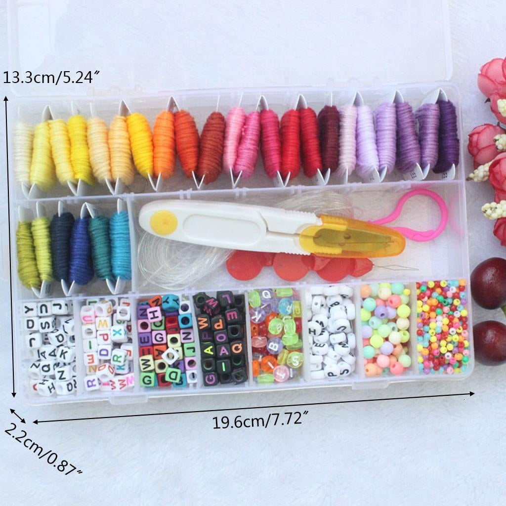 28 Multicolor Embroidery Floss String Bracelet Making Beads for Friendship Jewelry